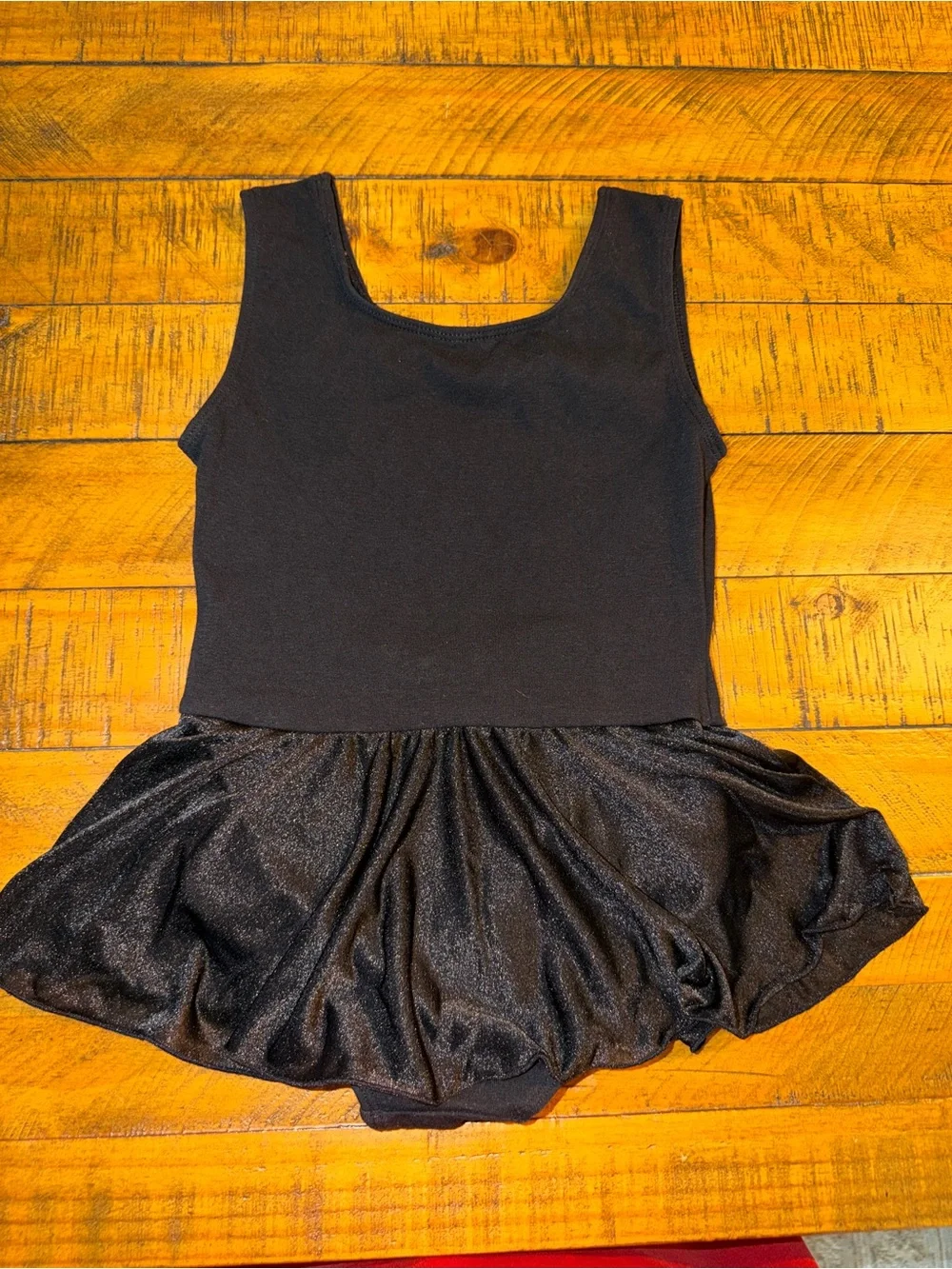 Black Sparkle Tank Skirted Kids Dance Outfit